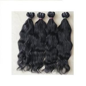 Mechones de pelo humano brasileño Remy, pelo suave y Popular, doble trama, color Natural, onda Natural, cutícula, más Popular, 2022 - Product Image 1