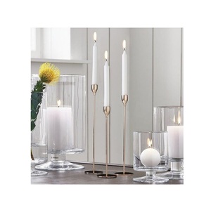 Modern minimalist metal <b>candle</b> holders for tealight <b>taper</b> and pillar <b>candles</b> ideal for home office bedroom decor - Product Image 1