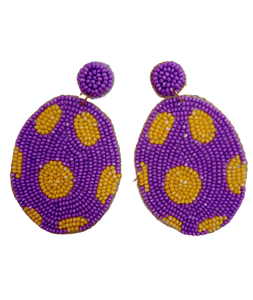 Boucles d'oreilles perlées de chasse aux oeufs de Pâques Bijoux printaniers colorés pour les célébrations festives - Product Image 2