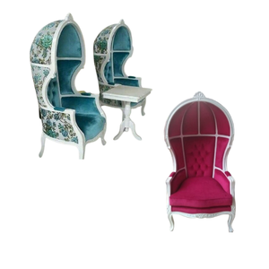 Vente en gros de chaises de luxe pour trône royal avec baldaquin, à dossier haut, pour reine et roi de mariage, meubles d'hôtel - Product Image 3