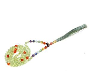 Buy Hot Selling Pulsera Prehnite 7 <b>Chakra</b> Yoga <b>Jewelry</b> 108 Knotted Mala Beads Handmade Indian Artist Beaded Necklaces - Product Image 2