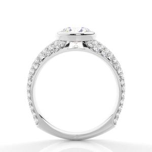 Luxury 18K White Gold Lab Grown <b>Diamond</b> <b>Ring</b> 1ct E VS1 Solitaire Gold Plated Round Brilliant Cut Women's Wedding <b>Ring</b> - Product Image 3
