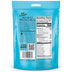 Wonderful Pistachios No <b>Shells</b>, <b>Lightly</b> Salted Nuts, 6 Ounce Resealable Bag - Product Image 6