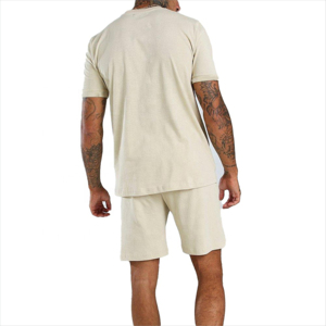 Survêtement de sport d'été à manches courtes avec imprimé personnalisé pour hommes, ensemble double avec short et t-shirt tendance, service OEM disponible - Product Image 5