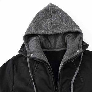 Haute qualité OEM fabricant blanc poids lourd surdimensionné respirant coton polaire réversible fermeture éclair hiver hommes sweats à capuche 500g - Product Image 2