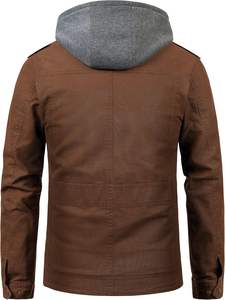 เสื้อแจ็คเก็ตผ้าแคนวาสผู้ชาย ทนทาน ปรับแต่งได้ ดีไซน์ทันสมัย เหมาะสำหรับงานกลางแจ้งและสวมใส่ลำลอง - Product Image 2