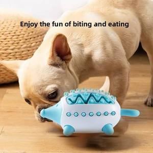 Juguete para mascotas: Pelota de silicona ecológica con forma de erizo para gatos y perros, dispensador de comida oculta, juguete educativo para masticar y limpiar dientes. - Product Image 2