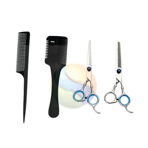 Kit de ciseaux de coiffure professionnel léger, édition premium noir et bleu, ultra-affûté, pour salon de coiffure - Product Image 3