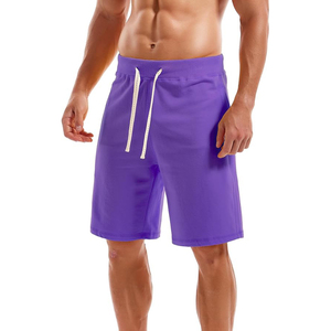 Shorts en molleton de coton pour hommes, décontractés, toucher doux, taille élastique, légers, pour se détendre, athlétiques, vêtements d'été - Product Image 1