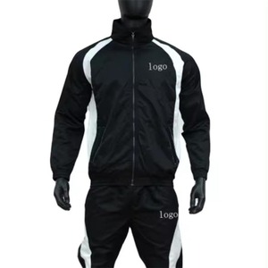 OEM Hooded Solid Custom Tracksuit High Quality <b>Reflective</b> Logo Color Block Nylon Polyester <b>Running</b> Suit - Product Image 6