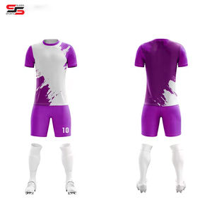 Ensemble de maillots de football rétro personnalisés pour hommes, vêtements de sport en polyester, sublimation avec nom, entraînement en Thaïlande - Product Image 4
