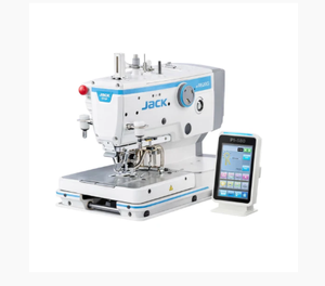 JACK®JK-T9820G-02-D/P Electronic-Keyhole Buttonhole-Eyelett <b>Machine</b>-Complete Setup-Table & Stand Included - Product Image 1