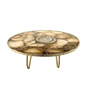 ที่วางโชว์เค้กอาเกตขัดเงาทำด้วยมือถาดหินไม่เหมือนใครสำหรับงานแต่งและงานเลี้ยงตกแต่งโต๊ะ - Product Image 4