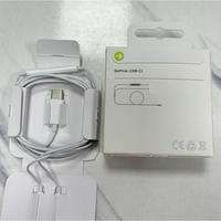 Écouteurs filaires Type-C de haute qualité avec microphone, en plastique, câble de 1 m, design compact et pliable