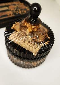 Ensemble de pots en corne avec plateau, style animal fait à la main, objet d'art de collection pour la cuisine et les cadeaux par HF Industries - Product Image 4