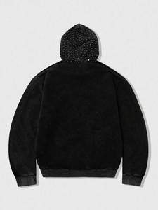 All Over Rhinestone Zip Up Hoodies Sparkle Crystal Studded Oversized Fit Streetwear <b>Fleece</b> Custom Logo Cotton <b>Jacket</b> for Men - Product Image 2