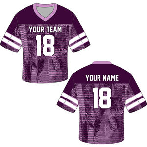 Uniformes de maillot de football américain personnalisés au Pakistan maille bleu royal broderie par sublimation maillot de fan de football américain - Product Image 6