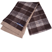Bufanda de Invierno de Seda Artificial Estampada Dobby para Hombre, Hecha en Turquía
