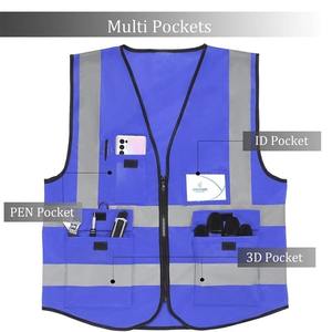 Chaleco de seguridad de poliéster de alta visibilidad y tira de chaqueta reflectante para seguridad personal y trabajo de construcción - Product Image 2