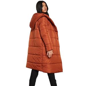 Vestes longues personnalisées OEM en gros pour femmes grandes tailles, avec capuche et multiples poches, pour l'hiver, design uni - Product Image 6
