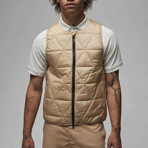 Veste matelassée sans manches sur mesure en gros, veste matelassée de haute qualité, col montant, fermeture éclair, veste matelassée en polyester pour hommes - Product Image 1