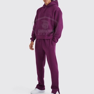 Conjunto Deportivo Personalizado de Alta Calidad, Sudadera con Capucha y Pantalones de Felpa Francesa de Algodón, Conjunto Deportivo Informal para Hombre, Sudadera con Capucha Lisa de RSW - Product Image 4