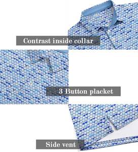 Camiseta de Golf Masculina de Verano, Personalizada con Logotipo, de Alta Calidad, Lujosa, Tejida, Ecológica, con Impresión por Transferencia de Calor - Product Image 4