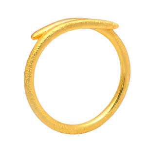 Bague simple Bague en argent sterling 925 plaquée or Bague à la mode de style tendance pour mariage, fiançailles, anniversaire, cadeau - Product Image 3