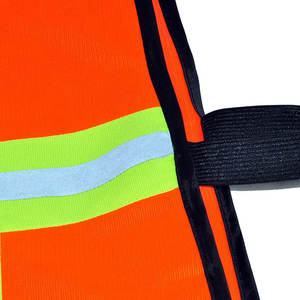 Chaleco DE SEGURIDAD reflectante de poliéster personalizable bolsillo con cremallera fluorescente amarillo de alta visibilidad transpirable ajustable para el verano - Product Image 4