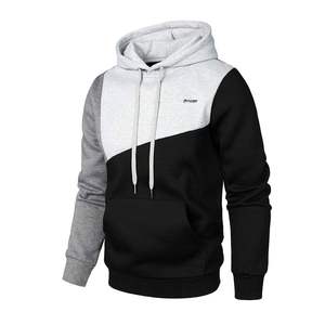 Meilleur sweat à capuche trois tons pull en molleton de coton avec logo personnalisé avec cordons de serrage sweat à capuche Streetwear doux et chaud pour l'hiver - Product Image 6