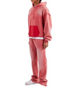 Chándal de Forro Polar Transpirable para Hombre, Informal, de Invierno, con Logotipo Personalizado, 420 Gsm, Impresión Digital, Algodón, Estilo Urbano, Vintage 2026 - Product Image 2