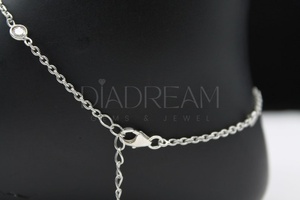 Premium 925 Sterling Silver <b>Anklet</b> Fully Iced Out Leb Grown Cut Bezel Setting <b>Gold</b> <b>Plated</b> Anniversary Gift for Wife - Product Image 2