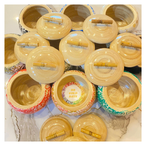 Pequeños Frascos de Bambú Hilado con Tapa de Nácar, la Mejor Calidad, para Joyería y Cajas, con Logotipo Personalizado - Caryln - Product Image 5