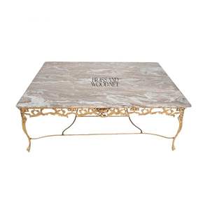 Juego de Mesa de Lujo con Cubierta de Mármol y Base de Metal - Product Image 2