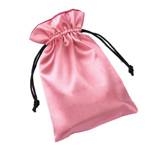 Silk Satin Drawstring Pouch Hair <b>Storage</b> Bag Dust Proof Jewelry Gift Packaging Soft Smooth Accessory Bag <b>for</b> Travel Beauty - Product Image 2
