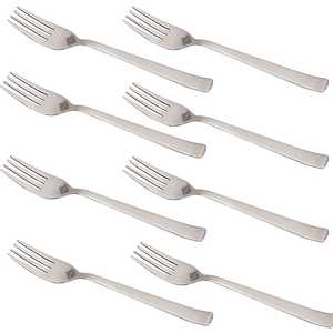 Tenedor de mesa hecho a mano de acero inoxidable puro con diseño de acabado mate, utensilios para postre - Product Image 2