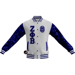 100% Polyester Zeta phi <span class=keywords><strong>Beta</strong></span> Người Đàn Ông Của Áo Khoác Chất Lượng Cao Trọng Lượng Nhẹ Sequin Tay Áo Phía Trước Nút Phong Cách Độc Đáo Áo Khoác Cho Nam Giới - Product Image 2