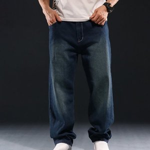 สตรีทแวร์กางเกงยีนส์ขายาวสำหรับผู้ชายกางเกงผ้ายีนส์ยืดทรงพอดีตัวปักลายสไตล์ย้อนยุคสำหรับฤดูใบไม้ร่วง2025 - Product Image 1