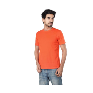Séchage rapide évacuation de l'humidité couleur Orange col rond t-shirt sport Fitness Gym porter léger extensible vêtements de sport T-Shirts - Product Image 4