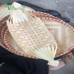 Bandeja de bambú y ratán en forma de barco, única Bandeja tejida a mano, hecha a mano, el producto tiene un diseño único e impresionante. Regalo genuino - Product Image 5