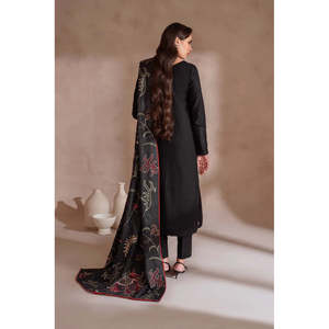 IZNIK-3PC คอลเลกชันฤดูใบไม้ผลิ/ฤดูร้อน เสื้อชีฟองปักลาย & ผ้าคลุมไหล่พร้อมกางเกงขายาว BIC-3618 - Product Image 4