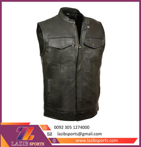 Chaleco de cuero de moto profesional para hombre, tela genuina de invierno disponible en todos los tamaños, diseño de colores, chaleco de cuero de moto - Product Image 5