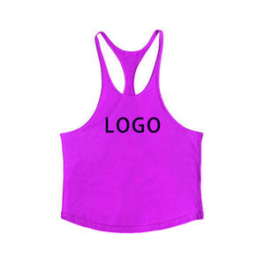 Hombres 100% algodón sin mangas músculo Stinger gimnasio Fitness Tank Tops sostenible ecológico fábrica entrenamiento Stringer transpirable - Product Image 2