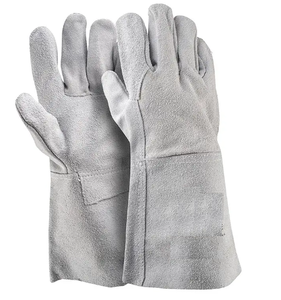 Guantes de cuero antideslizantes de 35CM, color rojo y blanco, para trabajo pesado, guantes protectores, función anticorte, guantes de soldadura antideslizantes de alta temperatura - Product Image 6