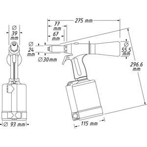 Pistola Remachadora Neumática Hazet, Categoría de Productos: Remachadoras Neumáticas - Product Image 2