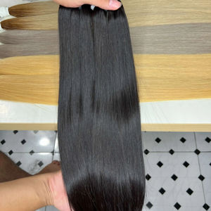 Top vente os droite cheveux bruts 100% couleur naturelle cheveux humains non transformés, os droite Vietnam cheveux faisceaux 10A Grade - Product Image 1