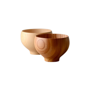 Ensaladera de forma redonda de calidad superior, Juego de 2 cuencos de madera para servir alimentos con el mejor diseño para accesorios de cocina - Product Image 1