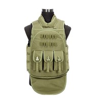 Gilet tactique personnalisé en nylon noir léger, respirant et protecteur, à démontage rapide, pour paintball