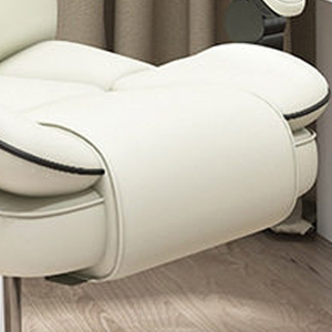 Chaise <span class=keywords><strong>de</strong></span> <span class=keywords><strong>bureau</strong></span> <span class=keywords><strong>de</strong></span> direction moderne <span class=keywords><strong>de</strong></span> luxe <span class=keywords><strong>de</strong></span> haute qualité à dossier haut, pivotante, ergonomique, avec appui-tête réglable et soutien lombaire, blanche - Product Image 4