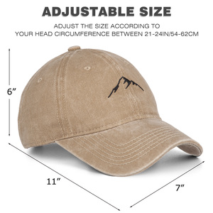 Chapeaux de baseball délavés à l'acide réglables unisexes personnalisés de haute qualité en polyester/coton Chapeau de baseball en coton uni vintage Chapeaux personnalisés - Product Image 3